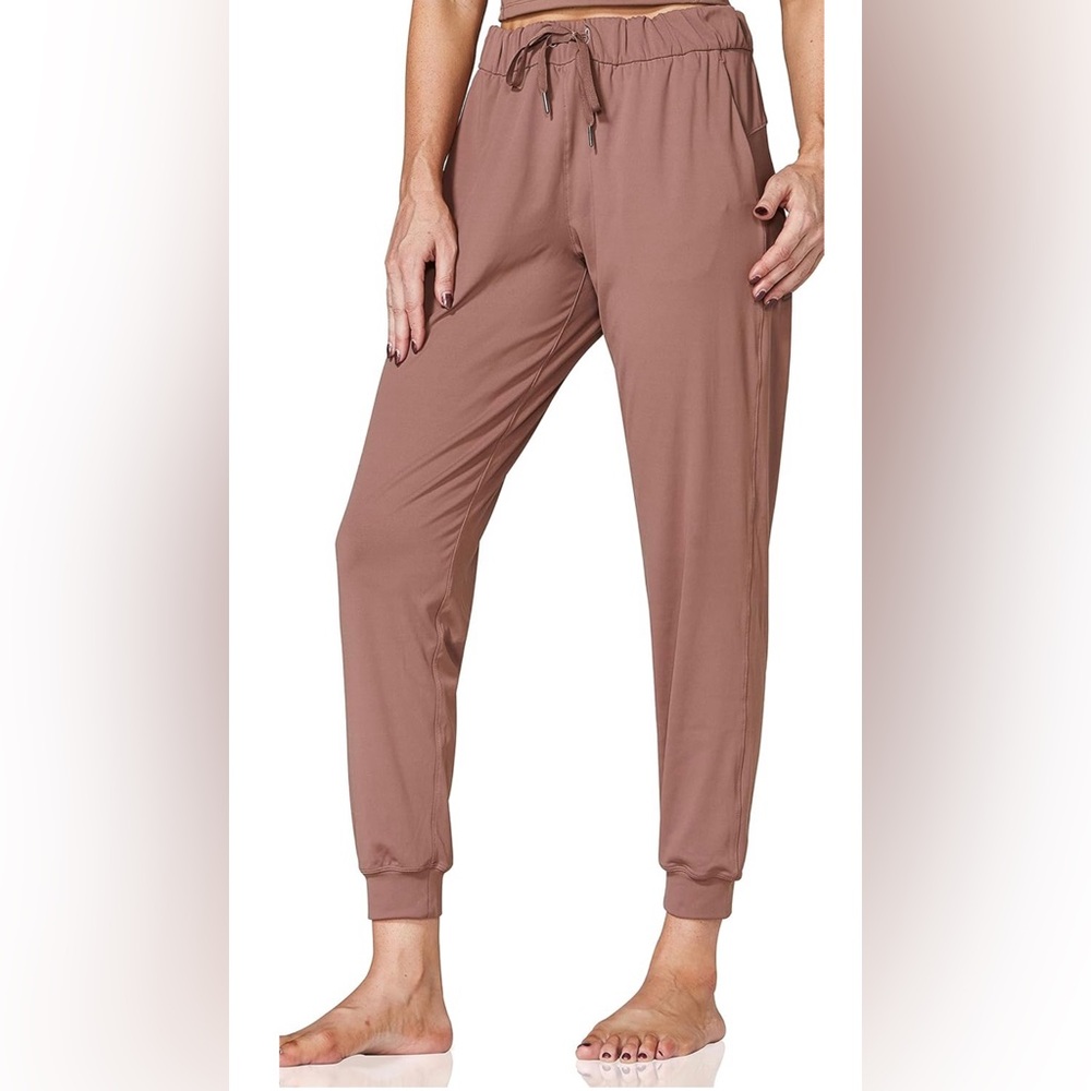 Mauve (pink/brown) Drawstring Joggers - size 8